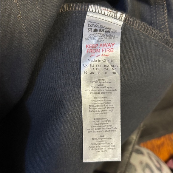 PrettyLittleThing Black Faux Leather Straight Leg Trousers NWT - Picture 7 of 7